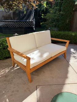 Teak Outdoor Loveset Couch