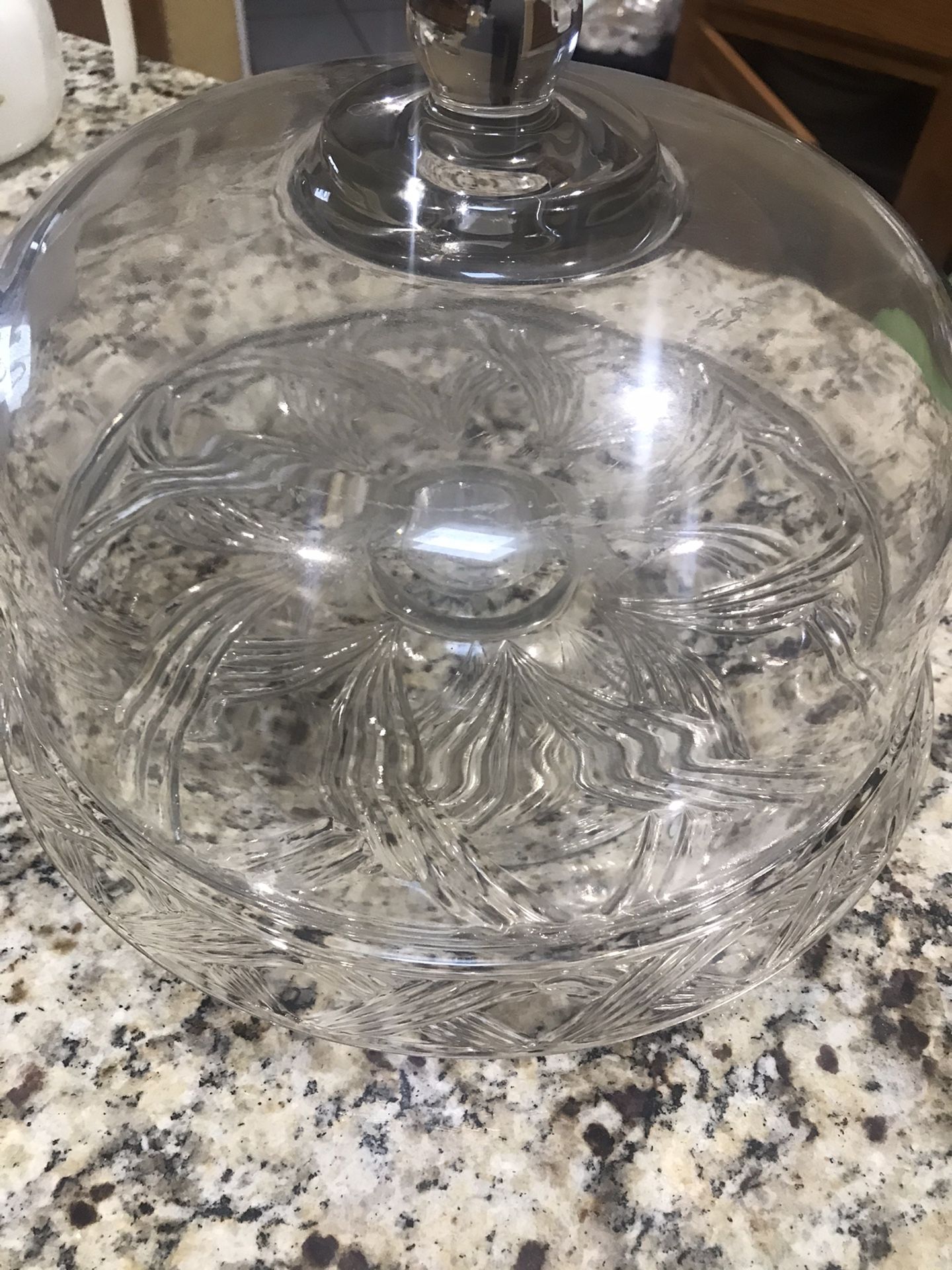 Glass Cake stand with lid 6 in 1
