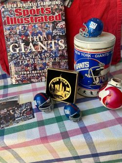 New York Giants helmet set