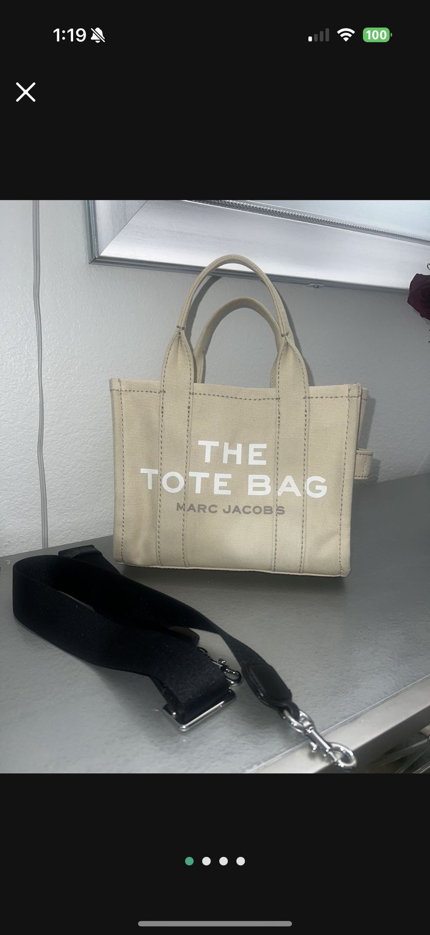 Marc Jacobs Beige Mini Tote Bag