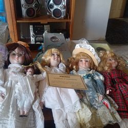 Porcelain Dolls They Don't Bite Mint Condition (Rare