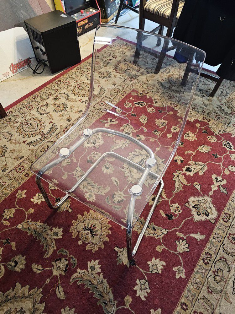 IKEA TOBIAS clear Chrome Plated Chair