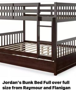 Bunk bed full over full mattress included