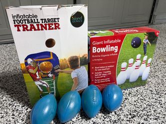 Inflatable Football Target & Giant Outdoor Bowling