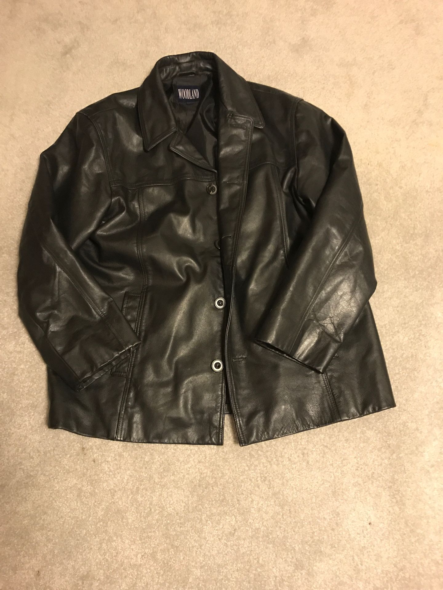 Men’s large leather jacket - no rips or tears