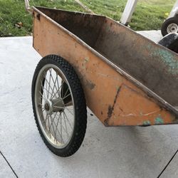 Vintage Steel Wheel Barrow 
