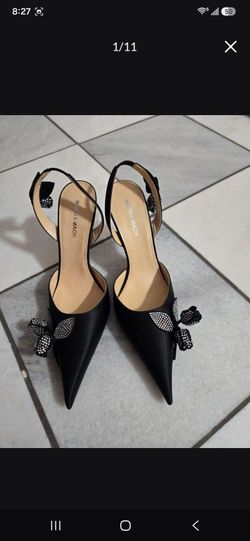 Mach and Mach wonder tulip satin slingback pump