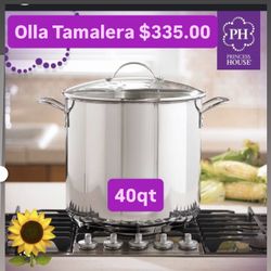 Olla Vaporera Tamalera Con Divisor Y Parrilla $335.00 Especial Capacidad Para 120 Tamales Birria Pozole Menudo Barbacoa Princess House Ventas Finales 
