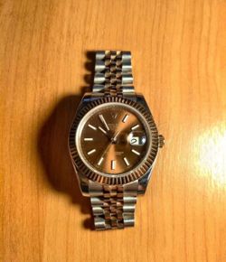 Rolex Datejust Two-Tone Jubilee Bracelet Brown Dial Watch