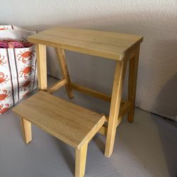 Folding Wooden Step Stool
