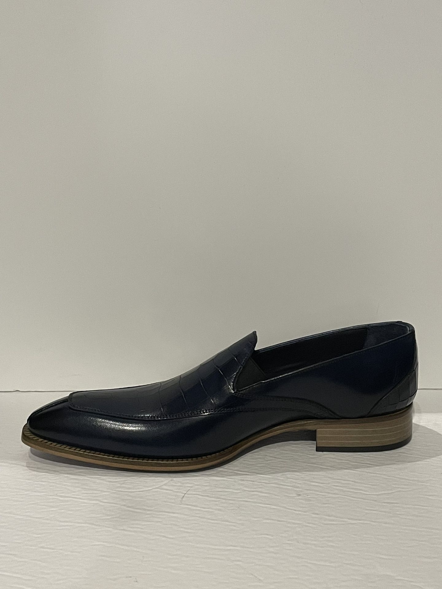 Duca Shoes Dress Navy Point Toe Slip On Atalian Leather  display picture 1