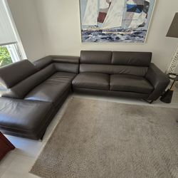 Gray Leather Couch