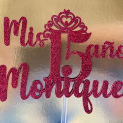 Cake Topper 15 Años 