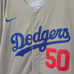 Dodgers Jersey #50 Betts Gray XL