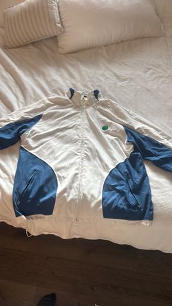 White and Blue Zip-Up Track Jacket Jordan 13’s