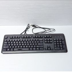 HP KU-1156 Wired USB Black Keyboard - Full Size 104-Key (672647-003 / 724720-001