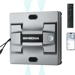 Brandnew M83 Portable Smart Window Cleaning Robot, 4-Water Spray & 5600PA High Suction Power Clean, Edge Detection Sensor, Perfect for Glass, High-Ris