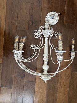 White candle chandelier