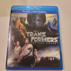 $5 BLU RAY , TRANSFORMERS: THE LAST KNIGHT BLU RAY ONLY NO DIGITAL OR DVD. $5 OR TRADE FOR A MOVIE TITLE  I DO NOT ALREADY OWN. 
