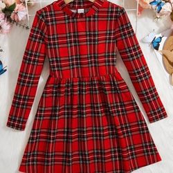 Girls Plaid Dress