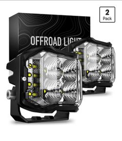 NOVSIGHT Rock Series 4 Inch LED Pod Lights, 270° Side Shooter Dicth Lights
184W 21600LM High Output Offroad Auxiliary Lights, IP68 Waterproof, 6000K F