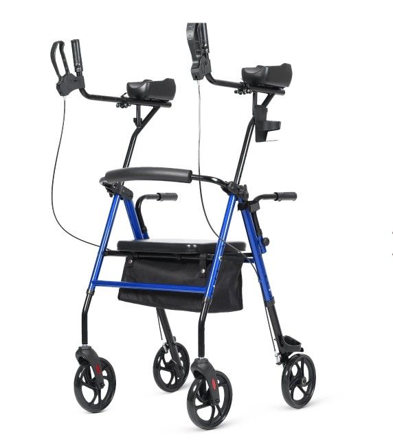 Elenker Upright Walker With Paded Seat And Backrest