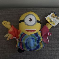 NWT Minion Tie Dye Peace Hippie Stuart  Despicable Me Plush