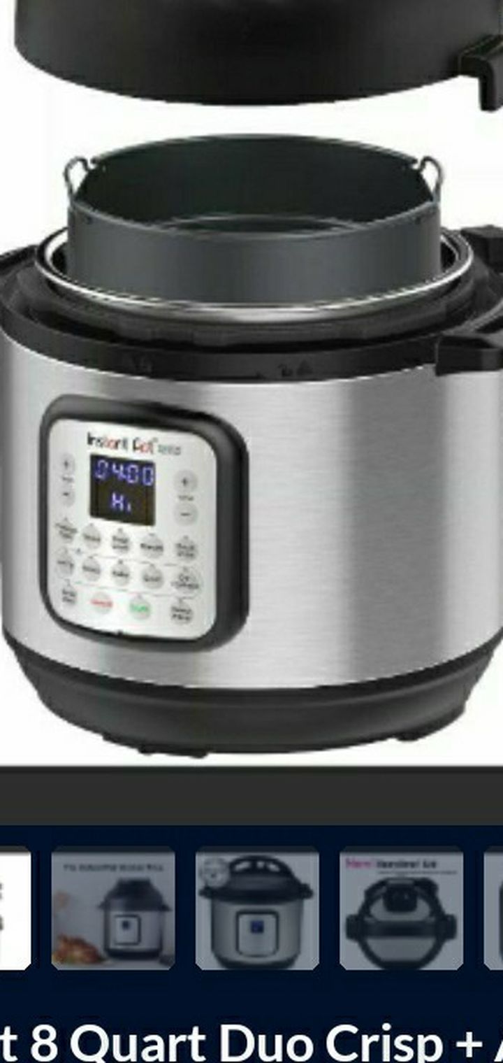 Instant Pot 8 Quart Duo Crisp + Air Fryer - New The Instant Pot® Duo Crisp™ + Air Fryer is the best of all possible worlds. With 11-in-1 functions