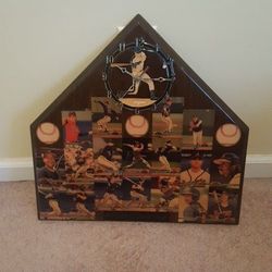 ATLANTA BRAVES 1991 National League Champions Laminated Wood Homeplate with all the big names cards laminated into it including Dave Justicegl