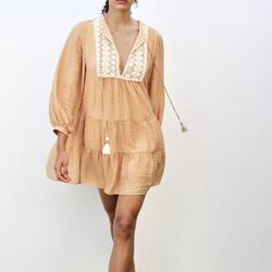 Zara Embroidered Bohemian Style Dress 