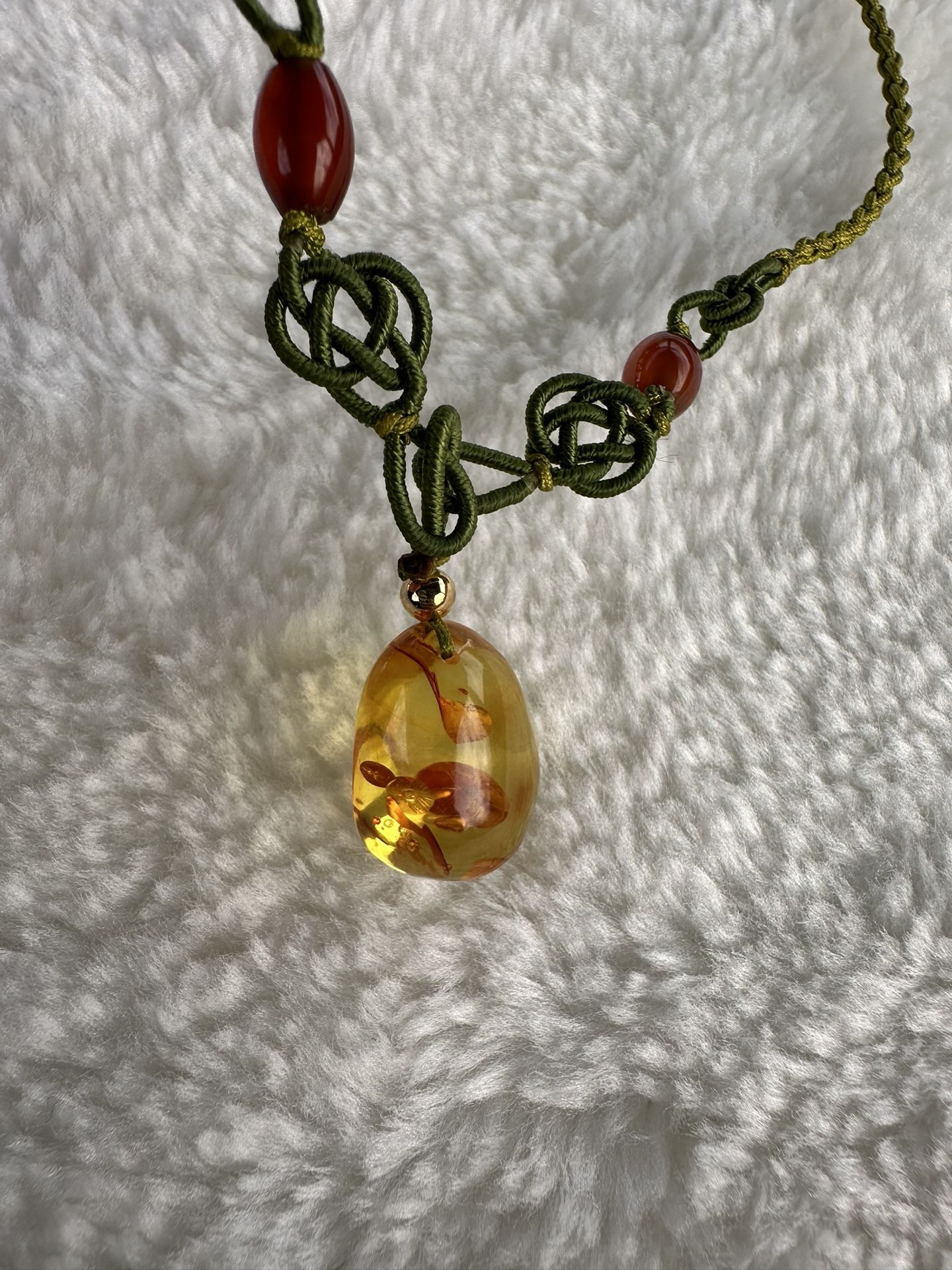 Natural Piebald Amber Necklace 