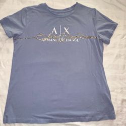 Women’s Armani Exchange T-Shirt with Gold Accent