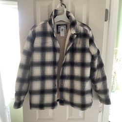 Boys Flannel Coat Size 14/16