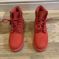 Timberland 50th Anniversary Premium 6" Red Waterproof Boots Boys Girls Size 2.5