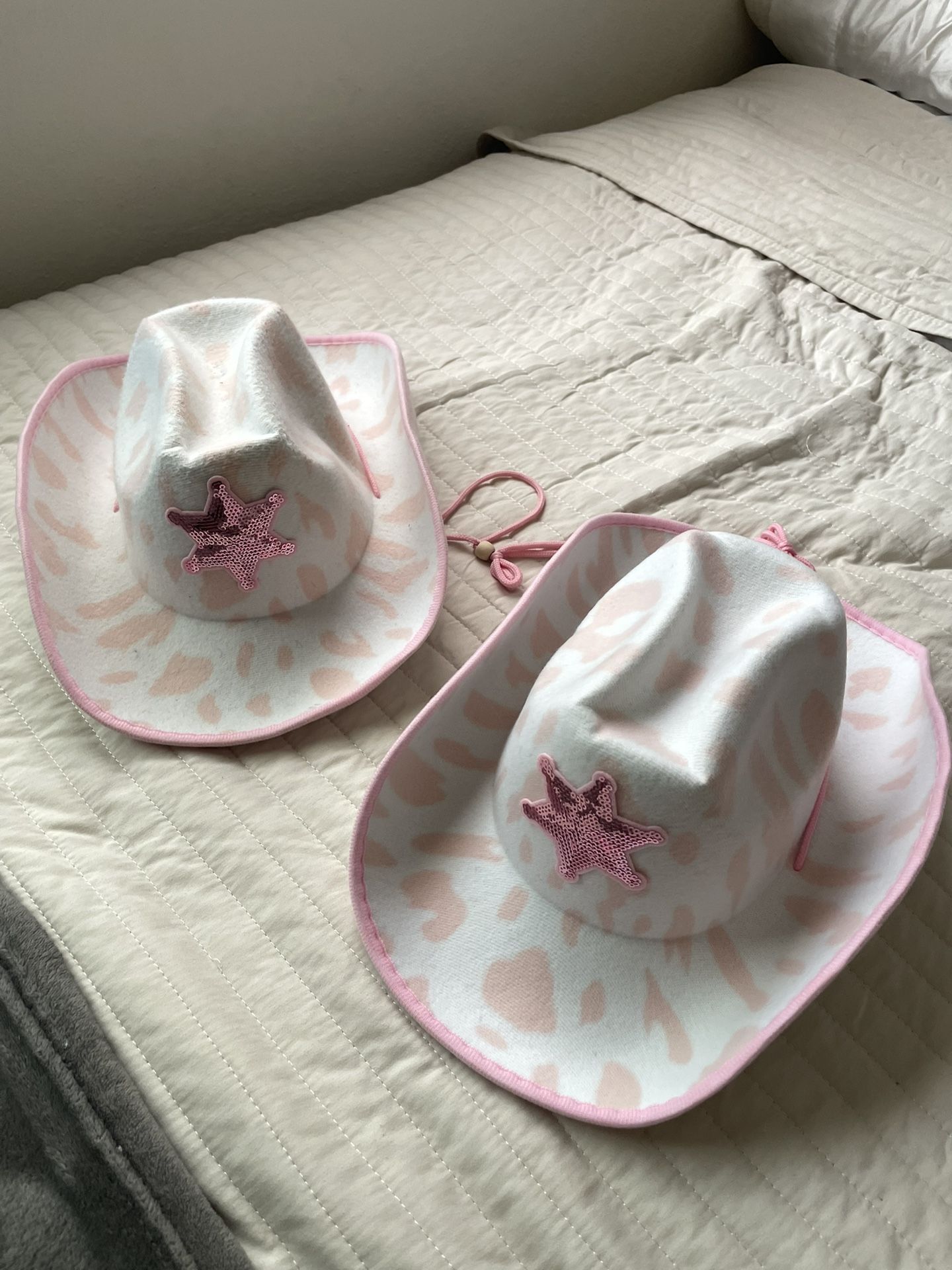 1 pink cow print cowgirl cowboy hat