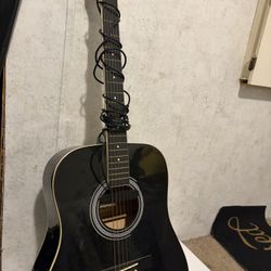 Johnson JG-610-B With Fishman Rare Earth Acoustic Sounhole Pickup 