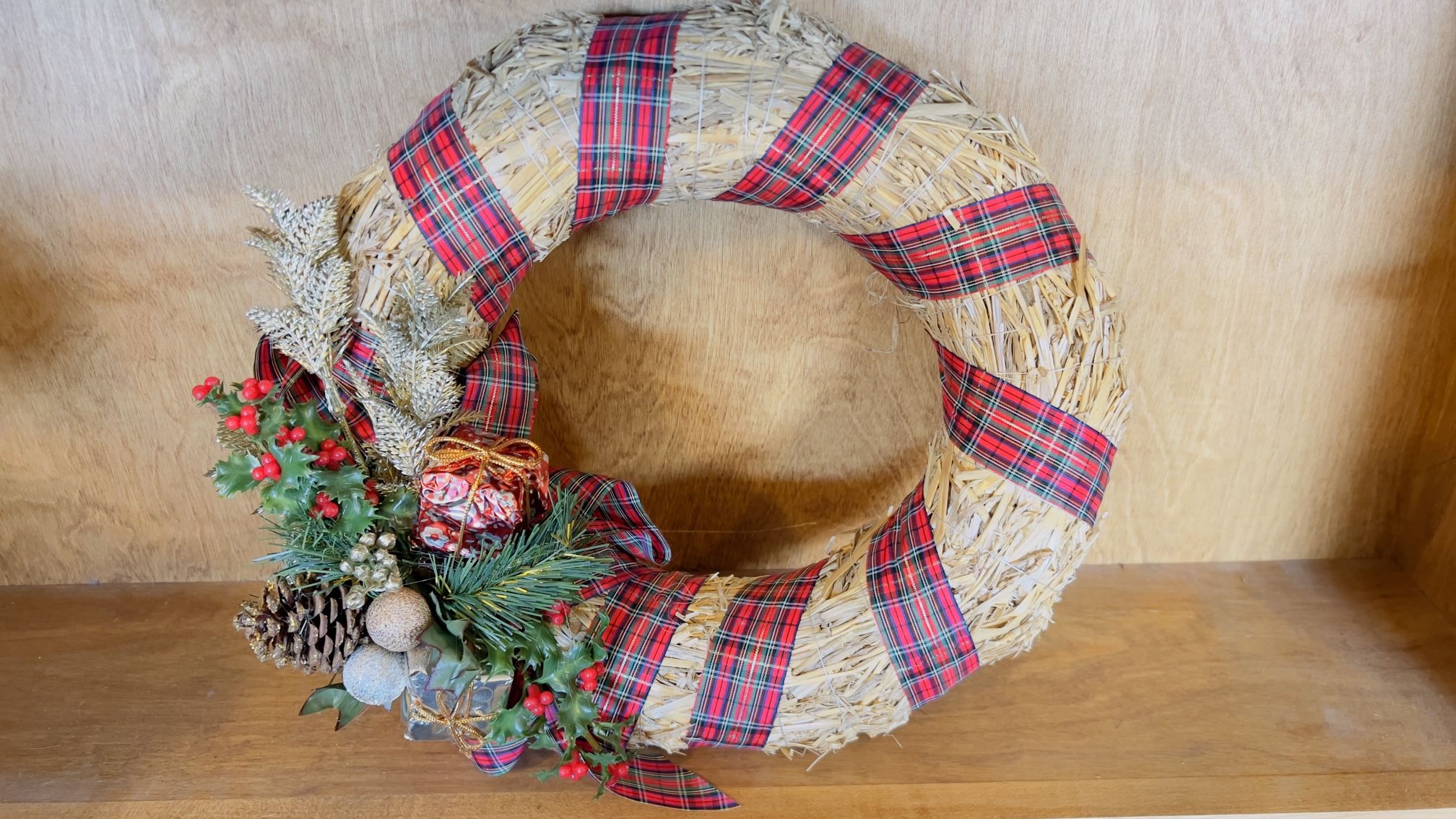 Holiday Straw Wreath