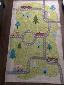 Kids Road Map Play Rug