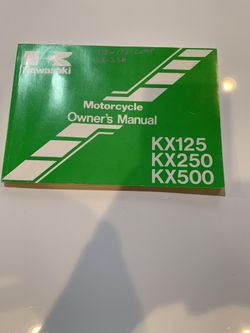 Kawasaki Kx 125 250 500 owners Manuel