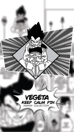 Vegeta Keep Calm Pins