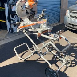 Rigid sliding compound miter saw 12 inch with stand