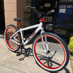 SE Bikes Big Flyer 29" BMX Bike White/Orange