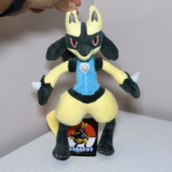 Pokemon Shiny Lucario Plush – 12” Rare Collectible Toy