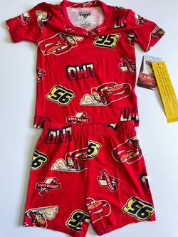 3T Disney Pixar Cars Lightning McQueen 2 Piece Pajama Short Set Sleepwear