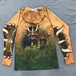 NWT Mouthman Triceratops Hoodie Sport Shirt Top Youth Size 