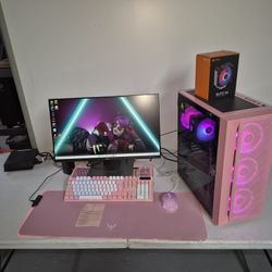PINK Gaming Computer Setup Wi-Fi +80 Games, Windows 11