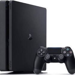 PS4 Slim with Black Controller