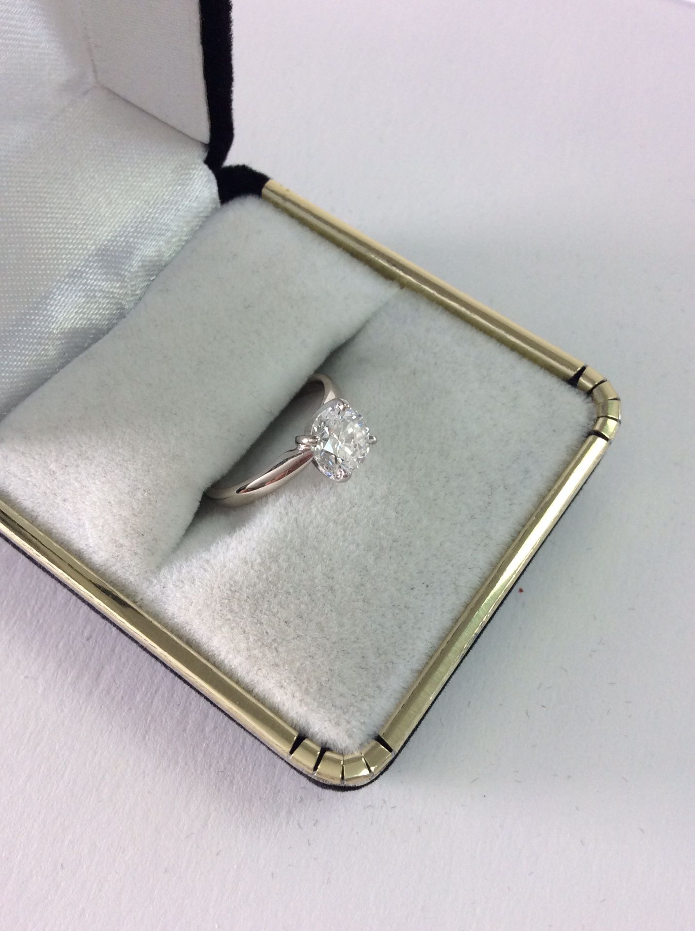 14Kt White Gold Solitaire Ring