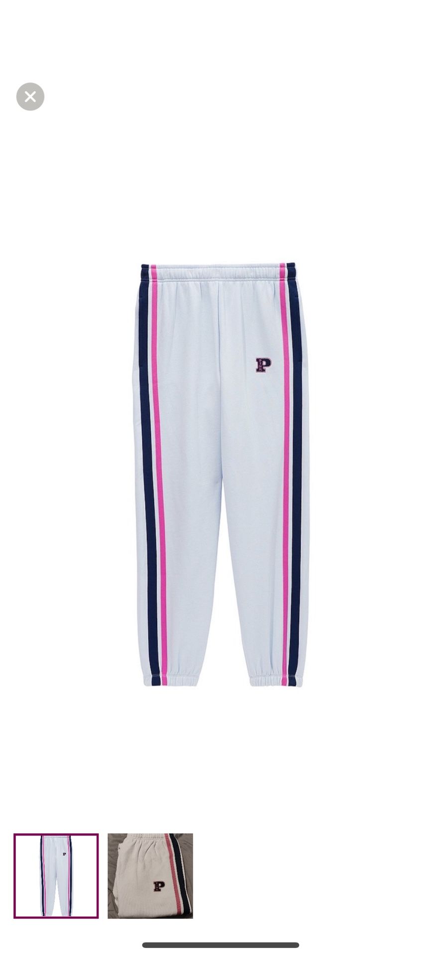 Victoria Secret Hydrangea Blue Cuffed Fleece Joggers