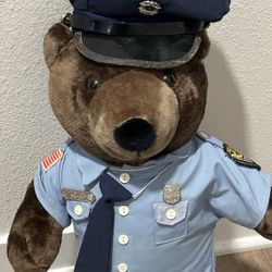 Vintage 1980s Bear Forces of America 20” Police Smokey Teddy Plush